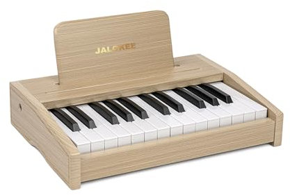 JALOKEE Kids Piano Keyboard, Digital Piano for Kids, Music Educational Instrument Toy, Wood Piano for 3+ Girls and Boys (Oak, 25 Keys)