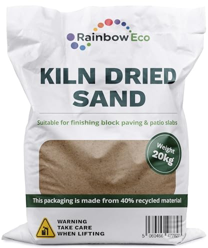 Kiln Dried Sand, 20kg, Block Paving Sand, Coloured Driveway Sand, Patio Sand for Reduced Weed Growth, Builders Sand, Polymeric Sand, Patio Filler – Golden
