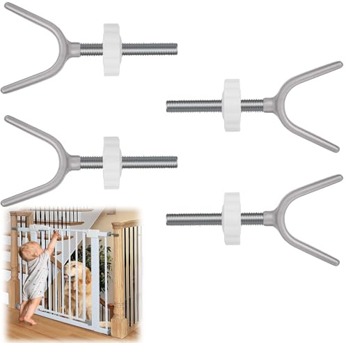 Adattatore a forma di Y per neonati, viti a pressione per asilo, viti a pressione M10, viti di ricambio per estensione della griglia di protezione per scale, porta di casa, bianco, 4 pezzi