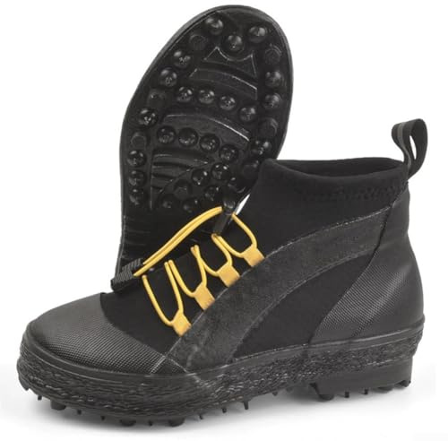 Advokingtap Zapatos de pesca con tacos antideslizantes, suela de goma, diseño de drenaje transpirable, cordones de amarre rápido para roca, playa, arrecife, escalada de montaña al aire libre