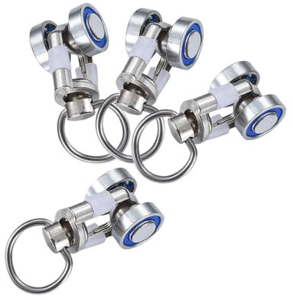 DECHOUS 4pezzi Rolli per Binari per Tende in Metallo Robusto per Binari da Soffitto Parete per Tende Cuscinetti Metallici per Installazione Rapida in Hotel Uffici Ristoranti e Case