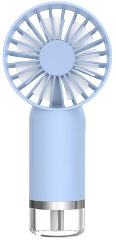 KaleidoBazar 2 in 1 Handheld Misting Fan, Rechargeable Battery Operated, Portable 3 Speeds & 40ml Personal Face Humidifier & Moisturize Spray Fan With Patent for Travel Camping Outdoor (Blue)
