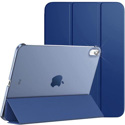 Case for iPad (A16) 11th Generation 11-Inch 2025 / iPad 10th Generation 10.9-Inch 2022, Supports Touch ID, Smart Stand with Auto Wake/Sleep, Translucent Hard Back Cover (DeepBlue)