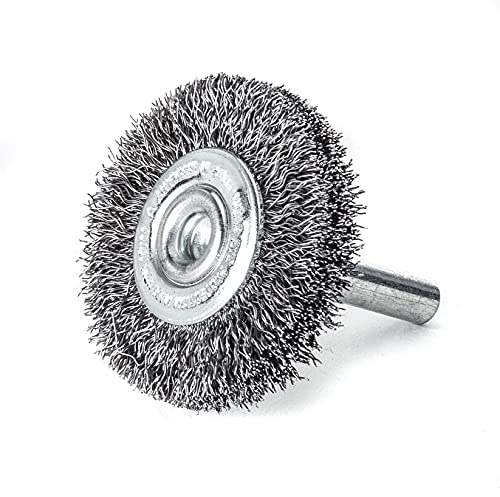 Lessmann Rundbürste ø 30 mm (mit festem Schaft ø 6 mm, Schleifborsten aus Stahldraht, Höhe 9 mm, Drahtbürste) 413163