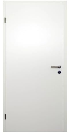 HORI Zimmertür Komplettset mit Zarge und Edelstahl Türdrücker I Innentür CPL Weiß RAL9010 I Größen und Schloss wählbar - 1985 x 985 x 100 mm - DIN Links