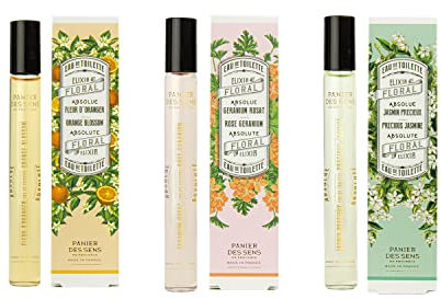 Panier des Sens - Eau de Toilette - Orange Blossom Perfume for Women - Floral Fragrance - Long Lasting, Natural Perfume - Hair & Body - Vegan Friendly - 50mL (Roll-on Set)