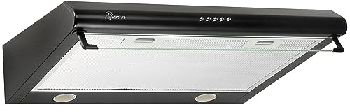 GURARI Unterbauhaube GCH F 590 60 BL, Einbau Dunstabzugshaube 60 cm, 250m³/h, mit Glas, LED, ABLUFT/UMLUFT