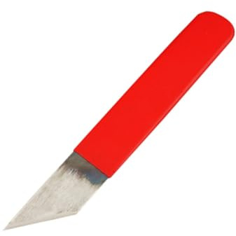 VILLCASE Taglierina per Pelle Scarpe in Acciaio Resistente Spatola Bevel Compatta e Affilata per Rifilatura Cuoio Strumento Maneggevole per Lavori di Pelletteria