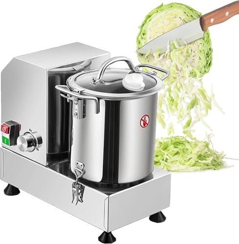 YANGYMM Robot Culinaire Commercial pour Viande, Machine à Couper Les Fruits et LéGumes, Robot MéNager Multifonctionnel 6L/9L/15L, Vitesse Jusqu'à 3700 RPM Coupe-Choux,9L