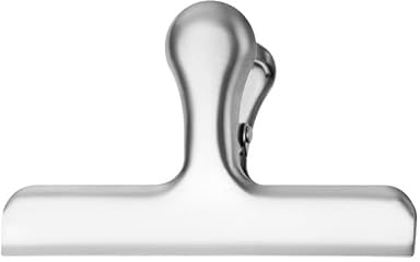 Blausky 10 stycken stora metallklämmor, stängningsklämmor av 430 rostfritt stål, bulldog clips, filklämmor, påsklämmor för att hålla fräscha, stängningsklämmor för livsmedelspåsar, påsar, 7,5 x 12 cm,