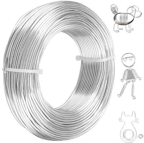 Aluminum Craft Wire, 30M Sculpting Wire, 1mm Bendable Crafting Wire for Sculpting, Modelling, Skeleton, Floral Making, Jewelry Making, Wire Weaving and Wrapping