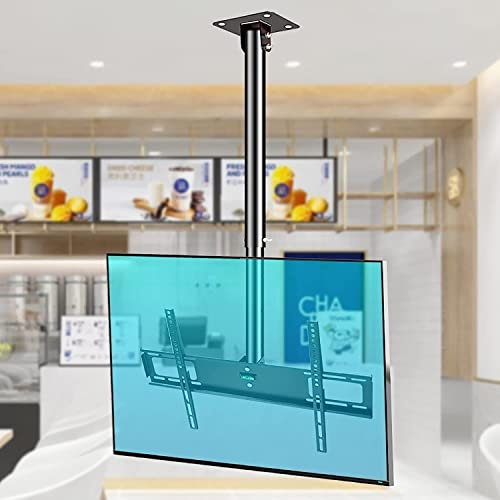 Soporte de techo para TV de 26 y 50 pulgadas con capacidad para hasta 55 kg, diseño plegable multifuncional, inclinable y telescópico, ideal para televisores de pantalla plana.