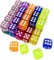 COYUN 50 Stück 6 Sided Bright color Dices Dotted Dice Game, Würfel Bunt Set 6-Seitig, 14mm