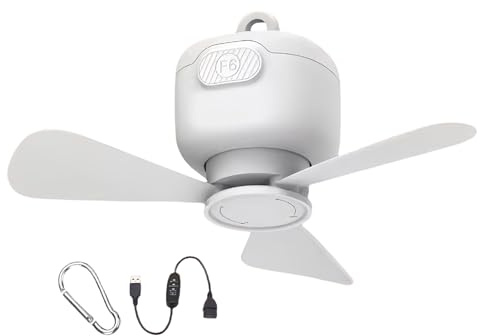 Genikeer Ventilador De Dosel | Ventilador De Techo Para Autocaravanas Con Mando A Distancia Inalámbrico,Potente Flujo De Aire Con Gancho Para Dormitorio Terraza Taller Cenador