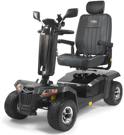 VELECO SHARPY PRO – Vehículo de cuatro ruedas con motor potente y batería de larga duración, equipado con neumáticos grandes (Negro)