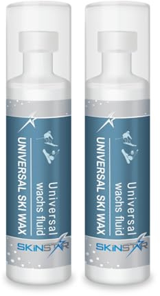 SkinStar Cire de ski liquide universelle 300 ml – Cire liquide sans PFAS et sans fluorure pour ski et snowboard – Cire lubrifiante universelle pour toutes les conditions de neige