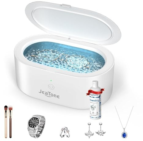 JeaTone Ultrasonic Jewelry Cleaner Machine, 46kHz Sonic Cleaner
