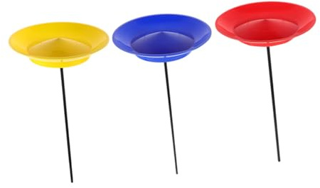 Healifty Set 3 Piatti da Giocoleria con Bastoncini per Spettacoli Circensi, Gioco di Abilità e Allenamento Sensoriale, Materiale Leggero e Bilanciamento di Precisione e Adulti