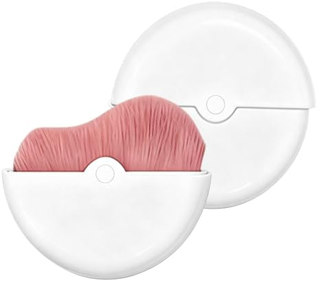 Pincel de rubor facial con cerdas , protectora para herramientas de maquillaje de viaje, kit de aplicación de polvo de belleza para belleza, maquillaje profesional, diario, mujeres de