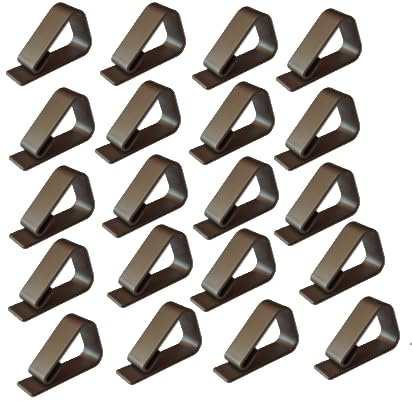 TECNOFIT Pinzas Sujetamanteles, Color Bronce, Pack 20 Unidades, Diseño Elegante, Fabricado en España.