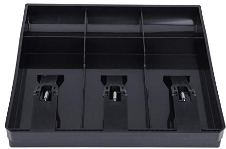 Cash Register Drawer Insert Tray, Cash Box Cash Drawer Tray with 3 Bill 3 Compartments, Money Tray Register Money Organizer Storage Box for Supermarkets Shops Hotels