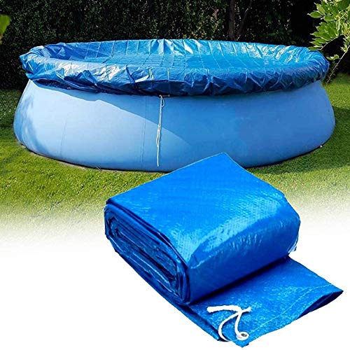Ostop Bâche Piscine Ronde Diamètre 183 cm, Baches Solaire Piscine de Protection Couverture Piscine Imperméable Coupe-Vent Corde Tendue Anti-poussière Durable pour Piscine Gonflable Ronde Fast Set