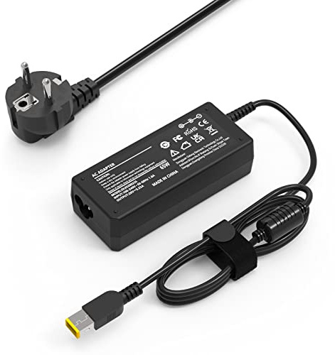 65W PC Lenovo Chargeur Ordinateur Portable pour Lenovo Thinkpad X1 Carbon(Gen2/3/4) T440 T450 T460 X240 X250 X260 IdeaPad 300 Yoga 2 11 11s 13 20v 3.25a Interface carrée Adaptateur Alimentation