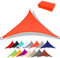 Premium Toldo Vela Impermeable - Triangular Vela De Sombra - 95% De Protección UV - Tejido Oxford De Hoja Completa Sin Costuras - Lona Sombra Exterior - Toldos para Patio (2,4x2,4x2,4m,Naranja)