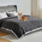 softan wasserdichte Decke 230x230CM für Baby, Erwachsene, Hunde, Katzen oder andere Haustiere, 3-lagiger Schutz und 100% auslaufsichere Decke für Bett, Sofa, leicht zu reinigen, dunkelgrau & hellgrau
