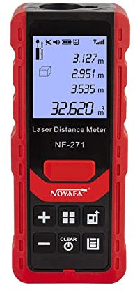 Distance Measure Rangefinder NF-271 Laser Distance Meter 40M 80M Rangefinder Tape Range Finder Measure Device Digital Ruler Test Tool High-Precision and Accurate (Color : 271-Black Red, Size : 40