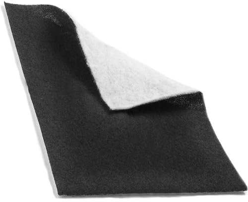 cyclingcolors 1x Filter Dunstabzugshaube Aktivkohle + Fettfilter Zuschneidbar Aktiv Kohlefilter für Abzugshaube Dunstabzug Dunstfilter Universal 57x47x1,5cm Schwarz