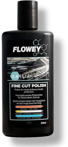 Flowey 3.2 Hard Cut Schleifpolitur - sehr grobe Schleifpolitur zur Kratzerbeseitigung - Heavy Cut Politur Lack Polierpaste für stark verwitterte Lacke - entfernt schnell Schleifkratzer 250ml