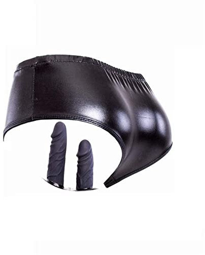 DstoLusre Imbracatura/Slip Donna con Strap-On for Pene/Butt Plug, Cintura di Castità Bondage con 2 * Plug Anal Dildo Pantaloni Lesbici Intimo BDSM Dildo Erotici Giocattoli Sessuali for Donne(Double Di