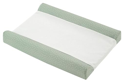 CAMBRASS Cambiador Bañera Bebe Acolchado de Algodon Impermeable y Ergonomico para Comoda o Cama 50x70x9 cm Ardi Verde