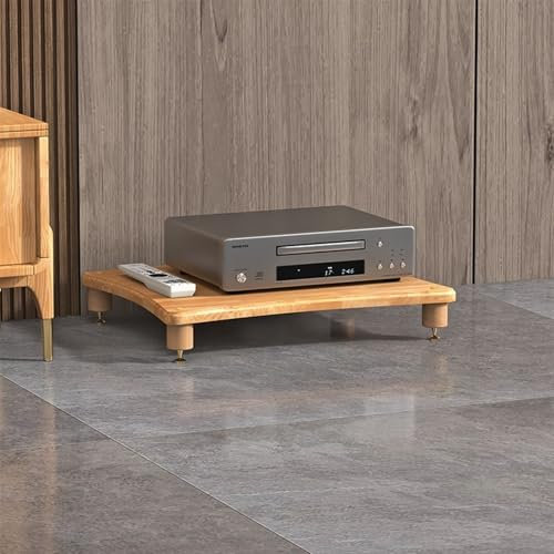 WLCGYD Audio Rack HiFi Regal HiFi-Audio-Rack-Regal Aus Holz, AV-Komponenten-Medienständer, Stereoschrank, Audio-Video-Turm Für Verstärker/DVD-Player/Spielekonsole(Wood,1 Tier)