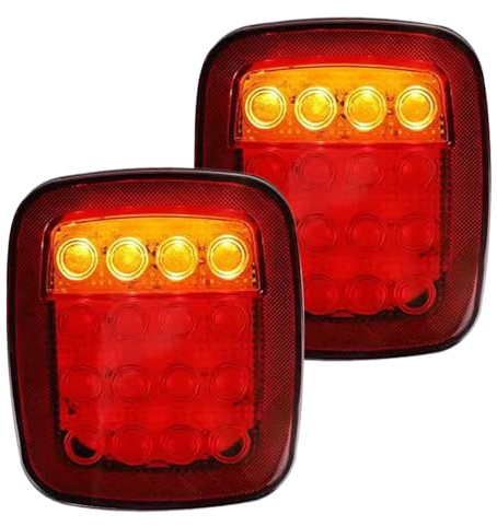 Luce Per Rimorchio A LED, Luci Posteriori Per - Luci Di Stop Per Retromarcia Di Backup, Indicatore Di Direzione, Retromarcia, 12/24 V | Indicatore Di Direzione Del Freno A LED 2x Per Trattore C