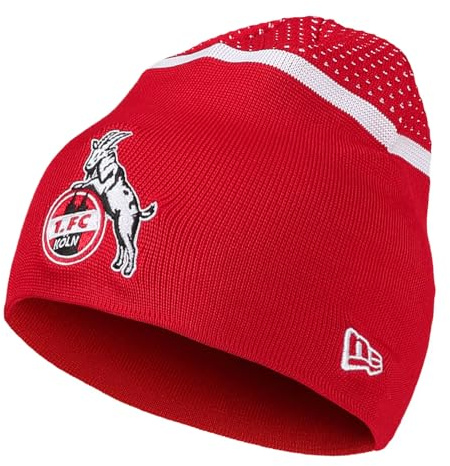 1. FC Köln Beanie Rot – Offizielle Fan Mütze | Winter Strickmütze Unisex | Warm & Bequem | FC Köln Merch | Fußball Fanartikel Herren Damen