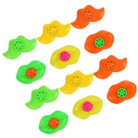WOONEKY Silbatos de Plástico Divertidos con Labios y Bigotes Fabricantes de Ruido para Fiestas Juguetes de Silbido Pequeños y Seguros para Celebraciones y Excursionismo