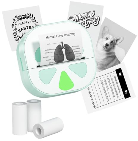 Vynetra Etichettatrice senza inchiostro Per Organizzazione Ufficio Stampa Adesivi Segnalibri Ricevute Via Smartphone App Tecnologia Termica Adesivo Stampante Per Piano di Lavoro