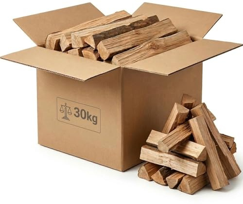 PROJECT OF WOOD ek tändved 100 % naturligt, torrt och kemifritt för öppen spis, ugn och grill, 30 cm ätpinnar 30 kg