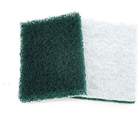 Spugnetta abrasiva per pulizia - Confezione da 10 spugne per pulizia multiuso verdi Spugne abrasive resistenti per cucine, bagni e pulizie pesanti