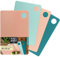 Moritz & Moritz Planche à Découper flexible - 29 x 19 cm - Set de 4 - Surface antidérapante pour couper en toute sécurité Ouverture de poignée - Planche a Decouper plastique - Cutting board - Coloré