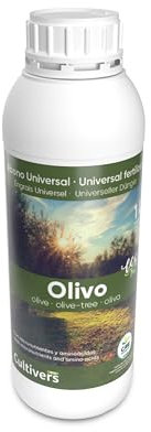 CULTIVERS Fertilizante Olivo Ecológico Líquido 1 L. Abono 100% Orgánico con Macronutrientes y Micronutrientes. Mejora la fructificación, cantidad y calidad de la Oliva