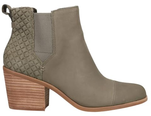 TOMS Damen Everly Stiefel, Olive Night Wildleder-Prägung Waffel, 37.5 EU