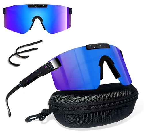 Schnelle Brille Rave Fahrradbrille Sonnenbrille Herren Damen Sportbrille Fahrradbrille Fahrrad Sonnenbrille,Polarisierte UV400 Schutzbrille für Outdooraktivitäten Wie Radfahren Laufen Glof Ski