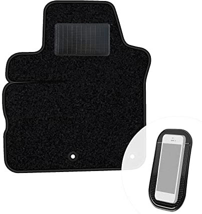 moto-MOLTICO Fahrer Fußmatte Auto Velours Fahrerseite Autoteppiche | Schwarz Fahrermatte 1-teilig passend für Renault Modus 2005-2012