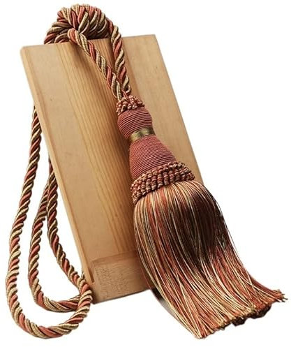 ANSNOW Vorhang-Raffhalter, 1 Stück, Polyester, Quaste, Vorhang-Raffhalter, Handgefertigt, Hängende Kugel, Fransen, Vorhänge, Halter, Schnalle, Seil, Dekor, Raumzubehör Für Zuhause, Büro, Hotel/Orang
