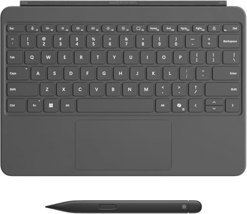 Microsoft Surface Pro 12-inch Keyboard with Slim Pen | Compatible with Surface Pro Copilot + | Slate | QWERTY (UK) | Compatible with Surface Pro (1st Edition)