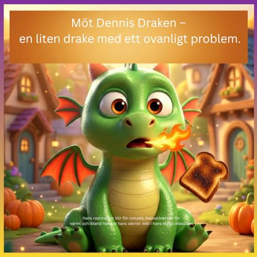 Möt Dennis Draken – en liten drake med ett ovanligt problem.: Hans rostmackor blir för rostade, badvattnet blir för varmt och ibland hamnar hans vänner mitt i hans eldiga missöden.