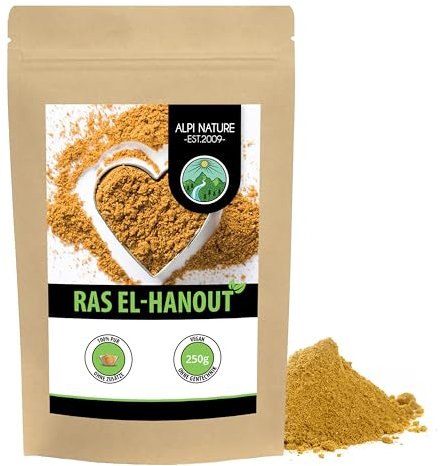 Alpi Nature Ras El Hanout Especias 250g, Ras El Hanout Mezcla de Especias Marroquíes para Cocinar